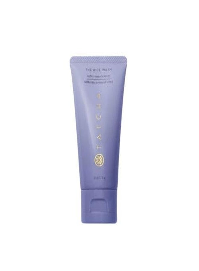 TATCHA The Rice Wash, Travel-Sized | Soft Cream Facial Cleanser - Wash Away Buildup Without Stripping Skin For A Soft, Luminous Complexion | 50 ml/ 1.7 fl. oz. - Image 1